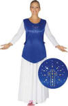 Satin Ephod with Shining Cross Applique