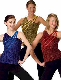 Glitter Knit One-Shoulder Top