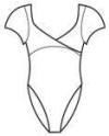 Cross-Front Cap Sleeve Leotard