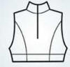 Sleeveless Zip Front Crop Top w/ Princess Seams