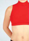 Sleeveless Mock Neck Crop Top w/ Back Zipper