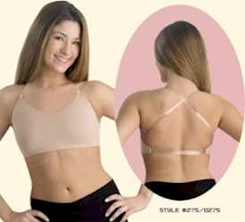 Halter Style Bra w/ Clear Back Band & Adjustable Neck Strap: Action  Dancewear