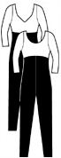 Long Sleeve 2-Tone Unitard