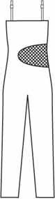 Clear Strap Unitard w/ Big Hole Mesh Waist Insert