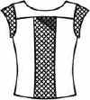 Merrowed Pieced Big Hole Mesh Short Sleeve Top