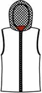 Sleeveless Zip Jacket w/ Big Hole Mesh Hood