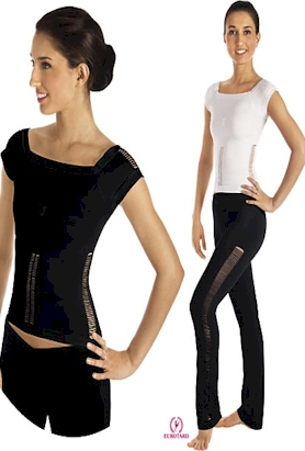Cap Sleeve Top w/ Center & Side Slit Detailing
