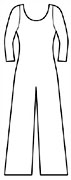 Long Sleeve Scoop Neck Jazz Unitard