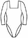 Long Sleeve Square Neck Leotard