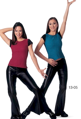 Wet Look Bootleg Jazz Pants
