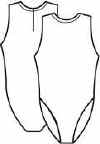 Men's Crewneck Sleeveless Leotard w/Back Zipper