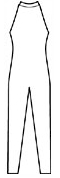 Mock Neck Halter Unitard