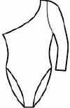 One Shoulder Long Sleeve Leotard