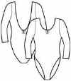 Long Sleeve Leotard w/ Pinch Front & Low Pinch Back