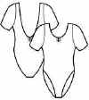 Short Sleeve Leotard w/ Pinch Front & Back