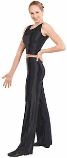 Black Fluid Moving Jazz Pants
