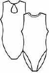 Sleeveless Crew Neck Leotard w/ Keyhole Back