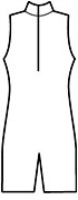 Sleeveless Zip Front Mock Neck Biketard