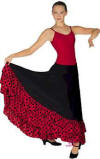 Flamenco Skirt with Dotted Double Ruffle