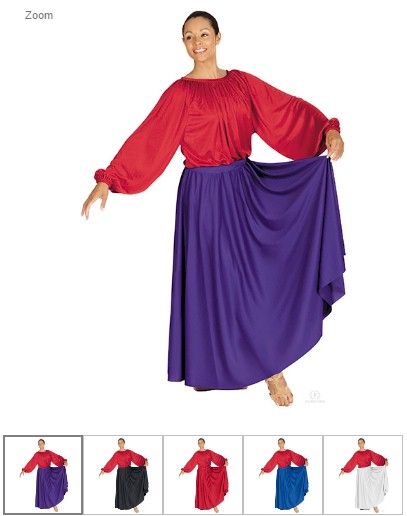 Floor Length Lyrical/Liturgical Circle Skirt Plus Size